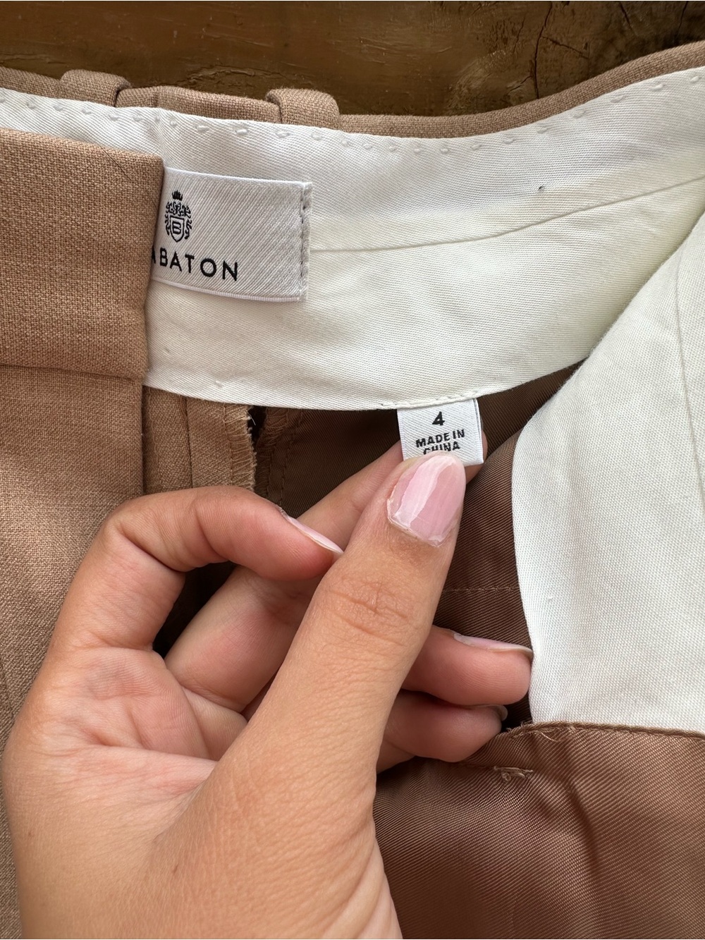 Babaton Men's Pleated Chinos in Light Tan - Picture 3 of 5